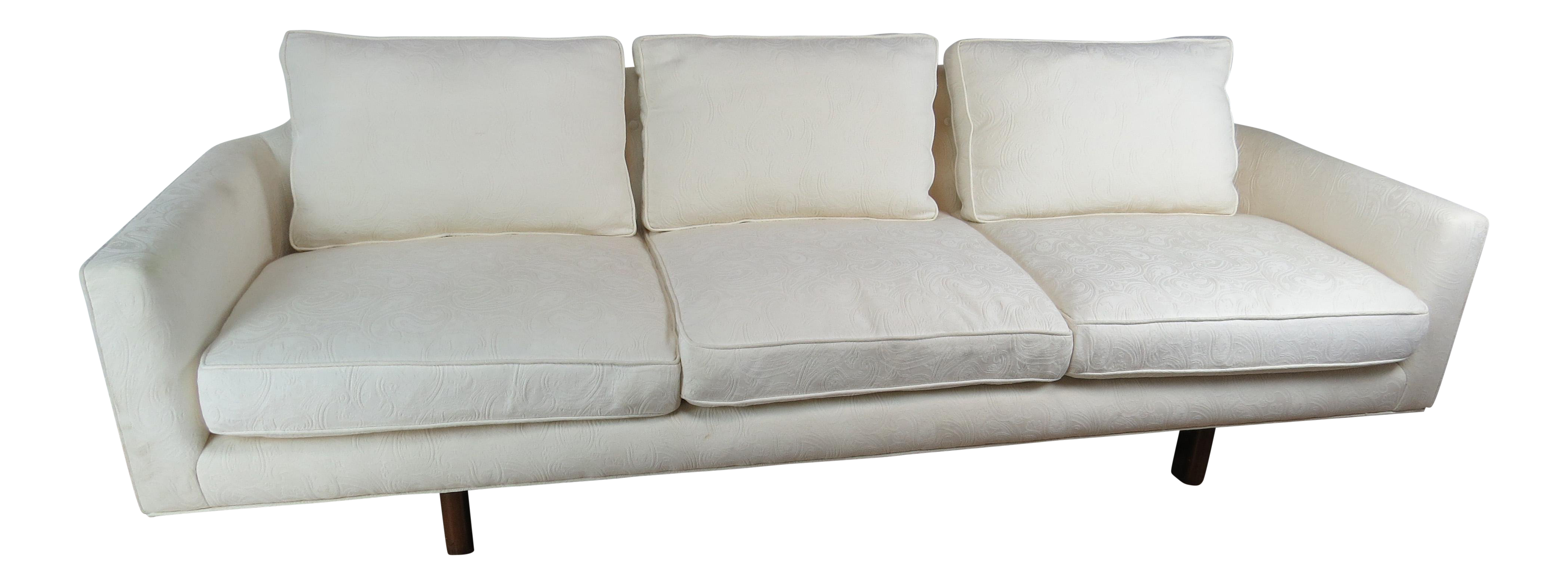 Edward Wormley for Dunbar Mid-Century Modern White Curved Corner